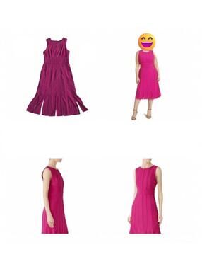 Badgley Mischka Sleeveless Midi Dress Pink Car Wash Hem cocktail/party business